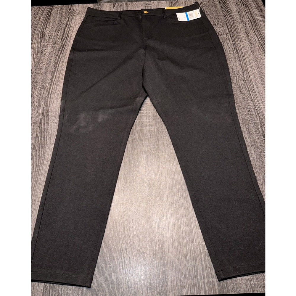 Michael Michael Kors Izzy Skinny Pants XL Black NWT‎ Minimalist Office